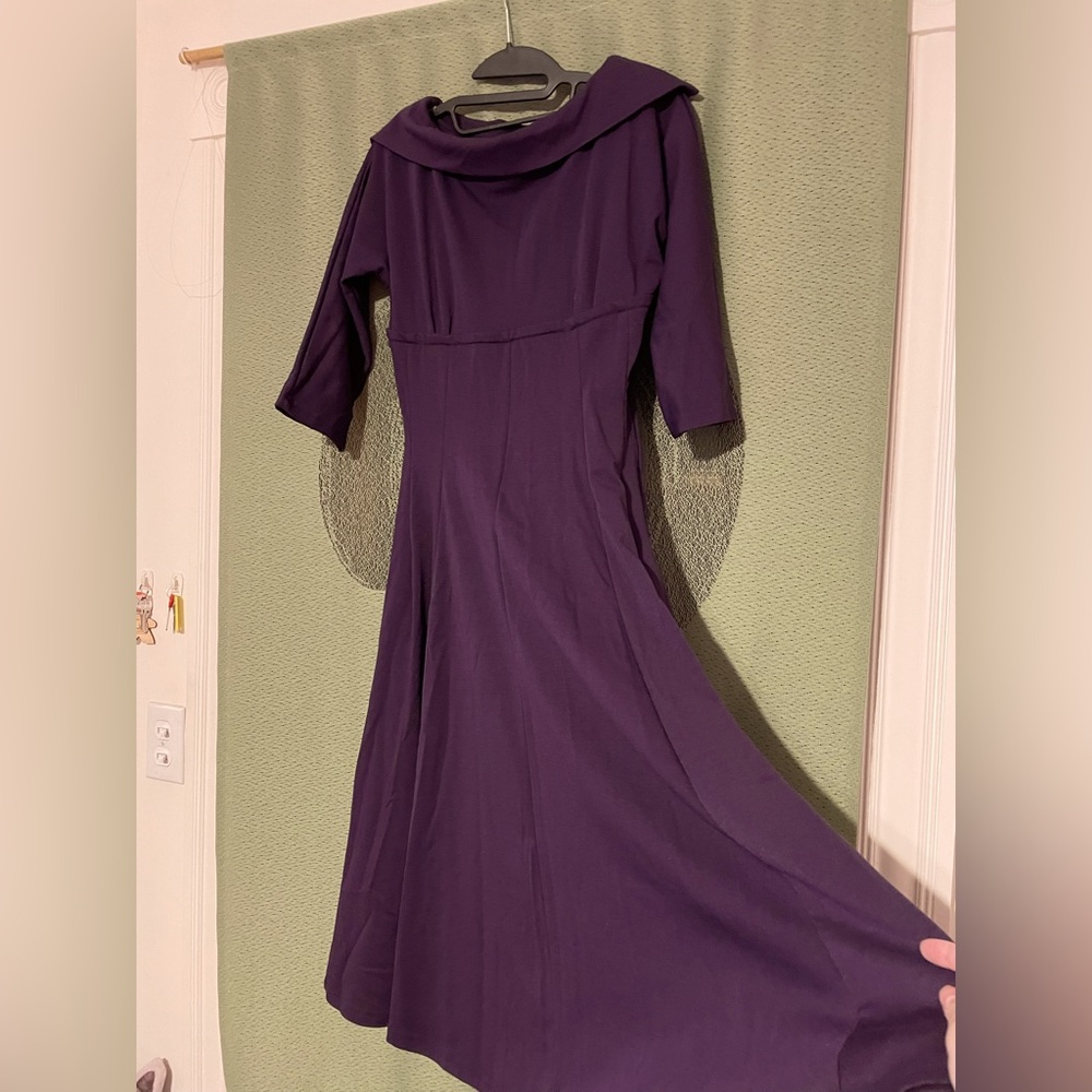 Lindy Bop 3/4 Sleeve Jersey Swing Dress